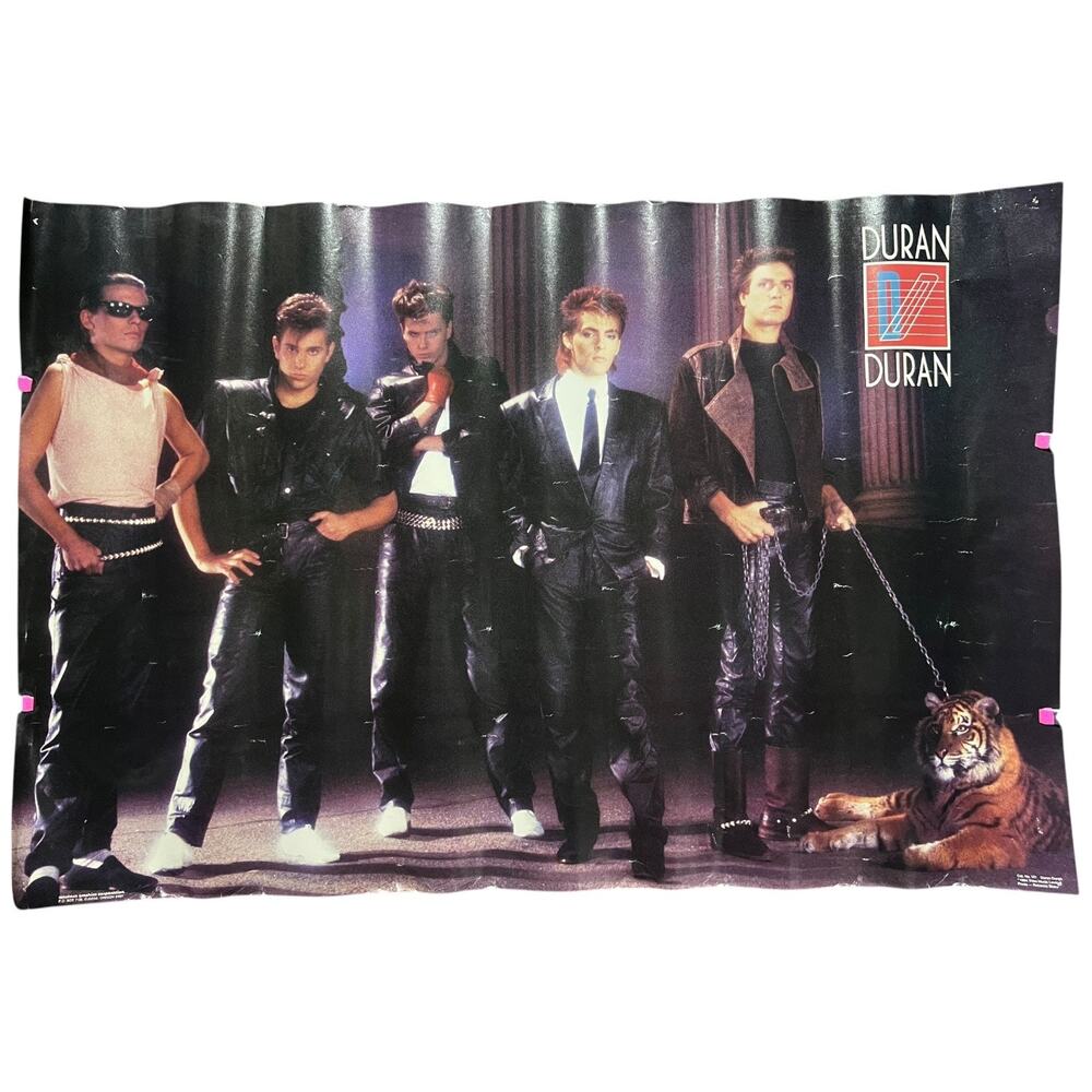 Vintage 1984 Duran Duran Official Poster Wild Boys Era New Wave Band